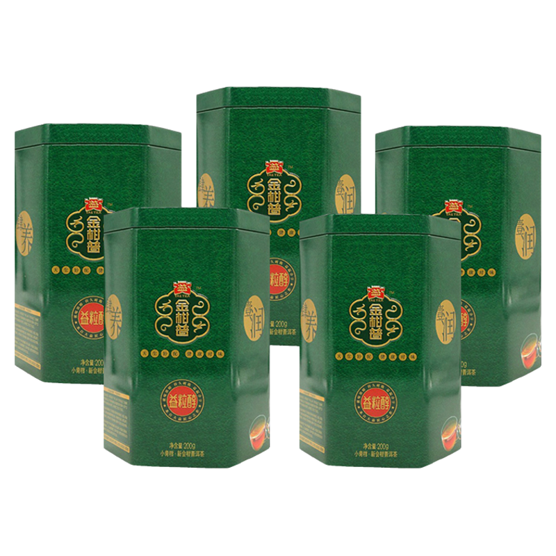 大益益粒醇5罐200g熟茶小青柑