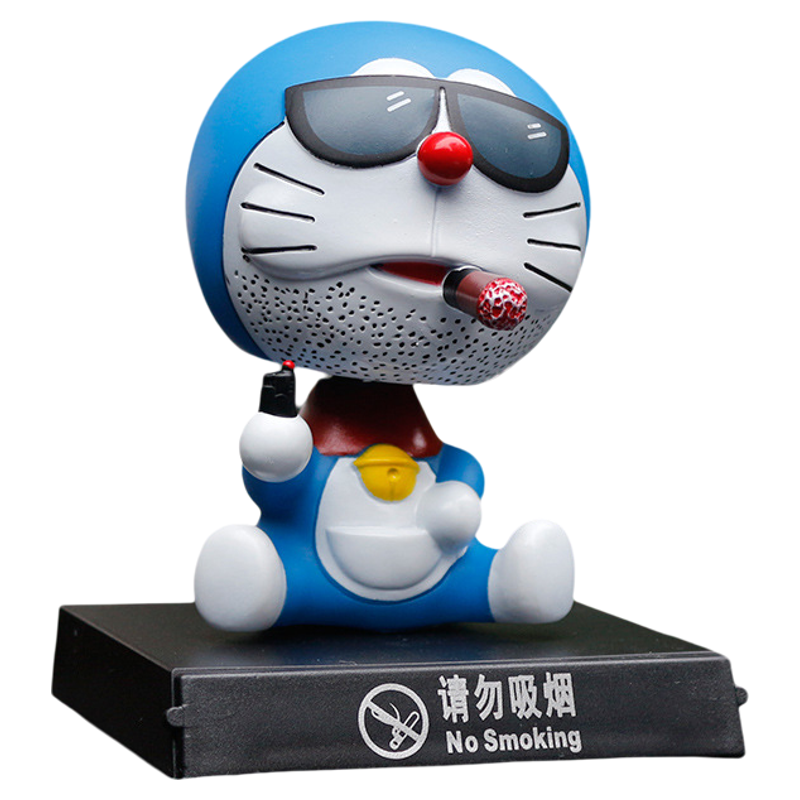 手办摇头汽车摆件哆啦A梦