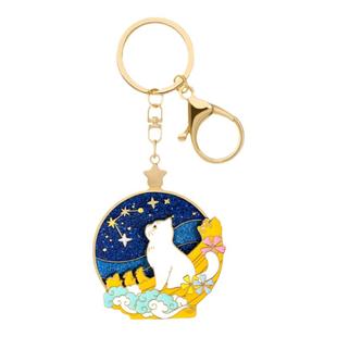故宫淘宝｜宫猫观星吃火锅观鱼旋转钥匙扣文创情侣书包挂件汽车