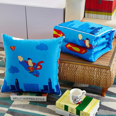 多用折叠多功能靠枕头汽车用午休办公室加厚抱枕小被子两用靠垫被