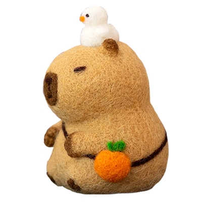 羊毛毡戳戳乐水豚diy材料包