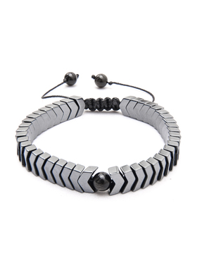 Dissolve简约黑胆石情侣手链