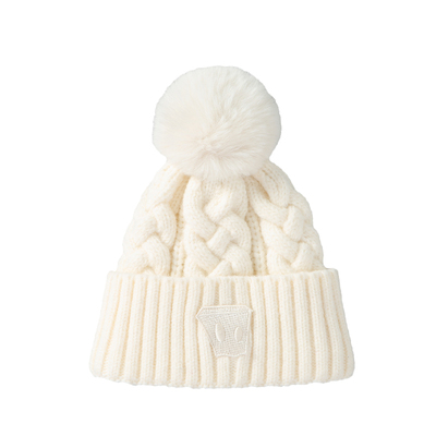 薛之谦dsp毛球绞花纯色针织帽