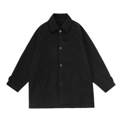 阿于呆中长款冬季毛呢大衣保暖