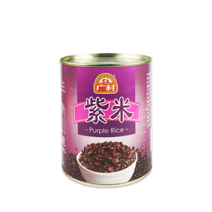 广村血糯米850g 即食紫米罐头甜品奶茶烘焙紫米罐头原料杂粮罐头