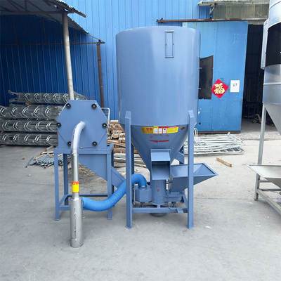 养殖饲料机家禽猪羊全自动机器玉米粉碎搅拌立式一体机饲料粉碎机