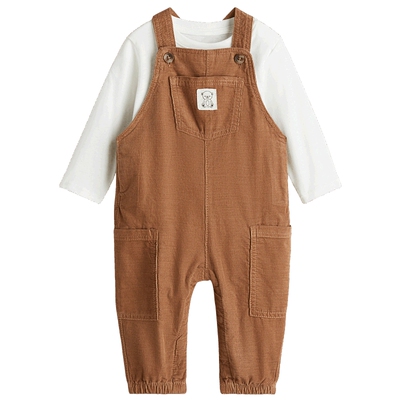 HM春季童装男婴背带裤和上衣2件式套装1307690