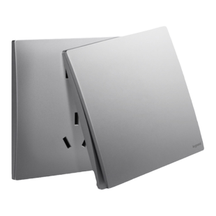 legrand罗格朗哑光未莱深砂银灰一开五孔usb多控空调电脑开关插座