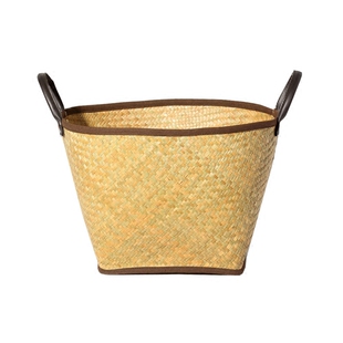 瑕疵清仓纯手工制作大号蒲草编织框田园脏衣篮子装衣篓儿童玩具筐