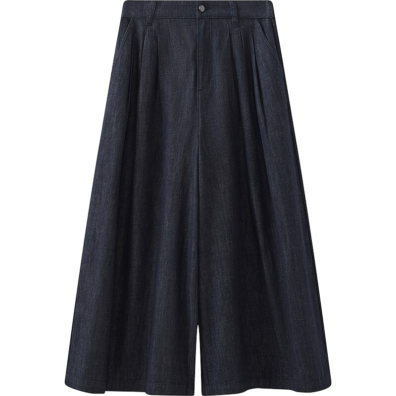 【商场同款】播26夏新品棉质水洗牛仔裤女宽松阔腿长裤BDT2KD1673