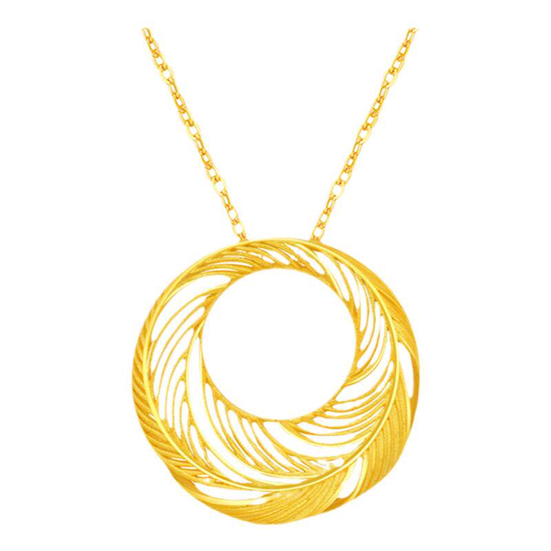 justgold镇金店足金吊坠