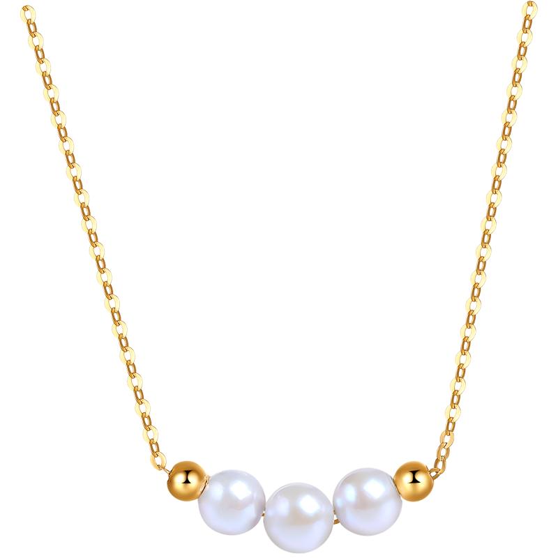 珍珠皇后 akoya珍珠吊坠项链女4-4.5mm海水锁骨链