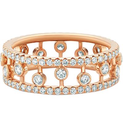 戴比尔斯dewdrop玫瑰金戒指