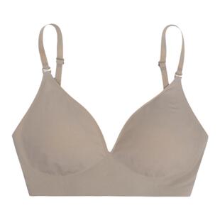 馨帮帮Bra 无痕露背内衣女夏凉感无钢圈果冻条软支撑舒适裸感文胸
