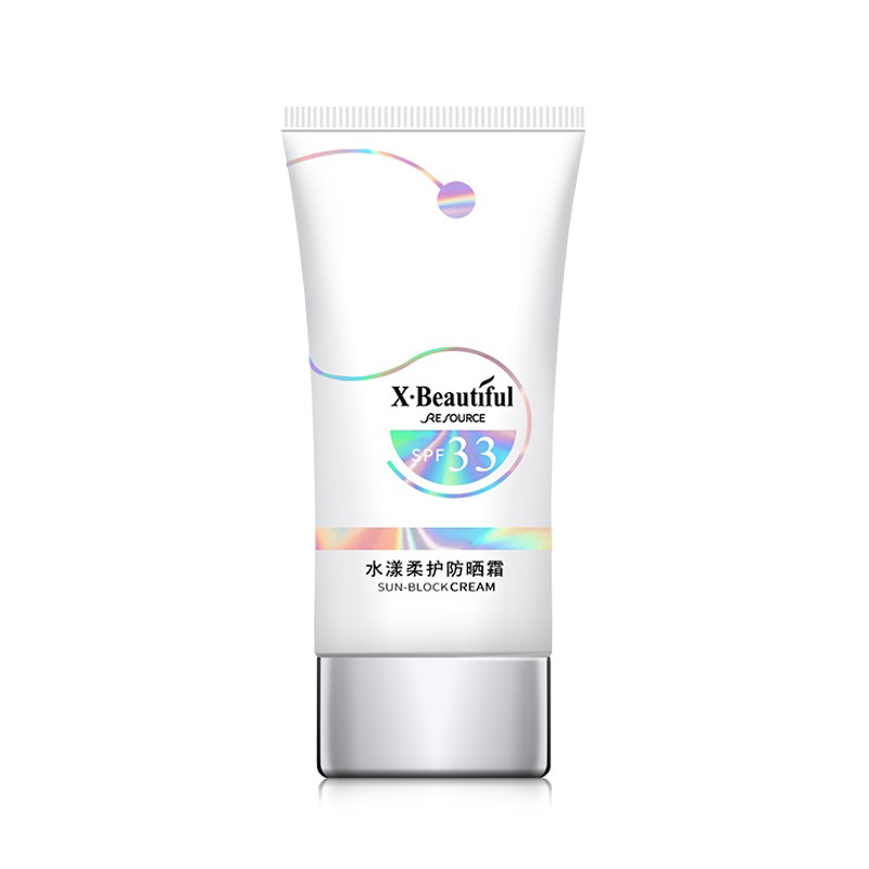 秀美资源水漾柔护防晒霜50g保湿防紫外线使用期限2027年02月