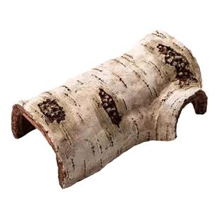 爬宠蜥蜴躲避洞穴仿真白桦木爬虫饲养箱造景角蛙守宫宠物蛇躲避屋