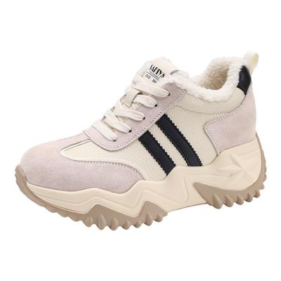 FOXER加绒德训鞋厚底显脚小休闲