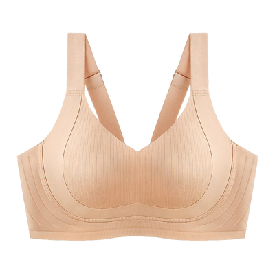 内衣女超薄款大胸显小收副乳聚拢防下垂全罩杯无痕运动加大码胖mm