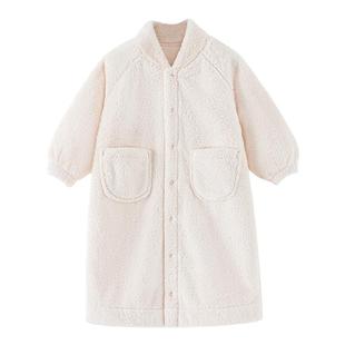 婴儿秋冬保暖睡袍宝宝睡衣男女童加绒加厚儿童珊瑚绒家居袍睡衣