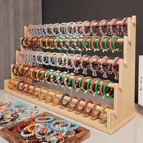 首饰展示架桌面多层饰品挂架手镯发箍手链手串收纳神器摆摊首饰架