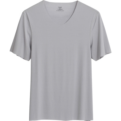 莫代尔无痕透气简约V领男短袖T恤