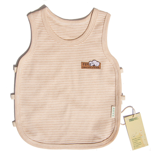 天然彩棉宝宝纯棉开片背心婴儿琵琶衣夏装 男童女童衣服无袖坎肩