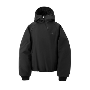 Ave.29th小众设计感机能风斜拉链连帽宽松加厚棉服男冬季潮牌外套