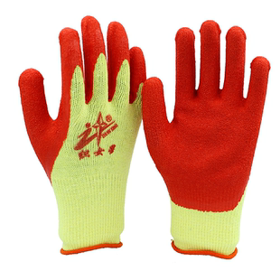 正品织女星手套劳保 耐磨 工作塑胶浸胶乳胶防滑工地胶皮橡胶手套