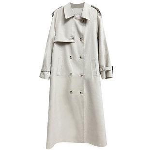 2026春季新款双排扣风衣女中长款乳白色收腰气质高级感高个子外套