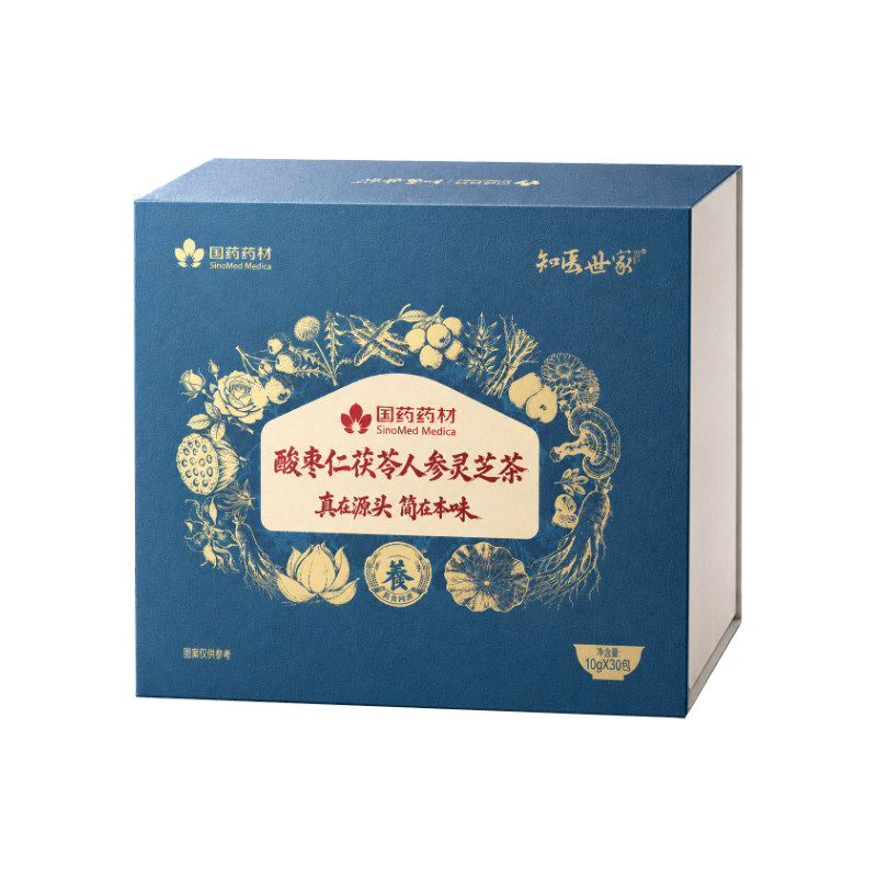国药药材酸枣仁茯苓灵芝养生茶