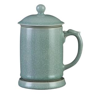容山堂陈文德汝瓷大师汝窑陶瓷茶水分离泡茶杯老板办公杯个人礼品