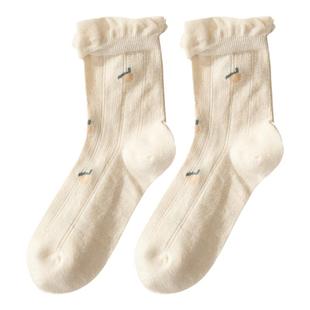 月子袜子女产后春夏款中筒棉袜松口大码孕妇产妇夏天无骨睡眠袜