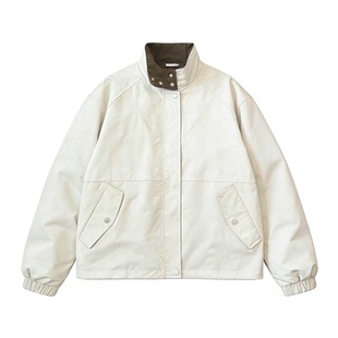 逆壳中性春秋两面穿夹克哈林顿男女款简约立领宽松防水百搭外套