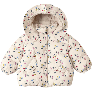 康衣儿女童羽绒服短款加厚宝宝羽绒服中小童2025冬季新款90绒外套