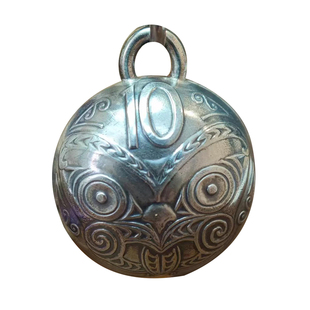 【币风堂】新西兰10分硬币毛利人面具小圆铃铛钥匙扣挂件包挂件