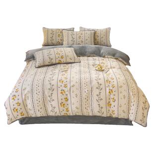 ins纯棉加绒被套单件单面绒a面全棉牛奶绒被罩珊瑚绒法兰绒面被单