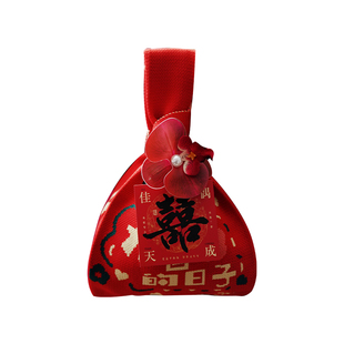 伴手礼袋结婚手腕包礼品袋2025定制伴手礼品伴娘礼盒空盒喜糖包装