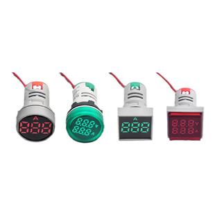 伊莱科电源LED电压电流频率表数显交流信号灯AD16-22S1双显指示灯