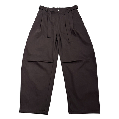 秋冬加绒纯色百搭休闲弯刀工装裤