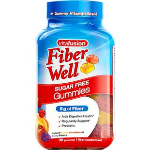 vitafusion果蔬膳食纤维素软糖片补剂清肠排便排宿便体重管理美国