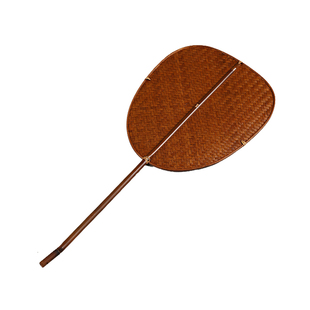 宋风麈尾扇竹制手工编织古风团扇中国风长柄纳凉扇子禅意装饰茶道