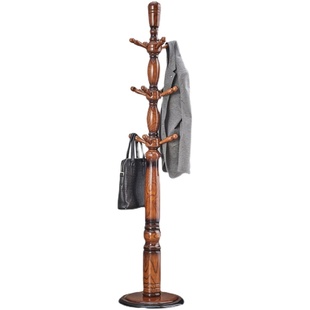 实木挂衣架落地卧室客厅木头木质衣帽架单杆立式挂衣服帽子的架子