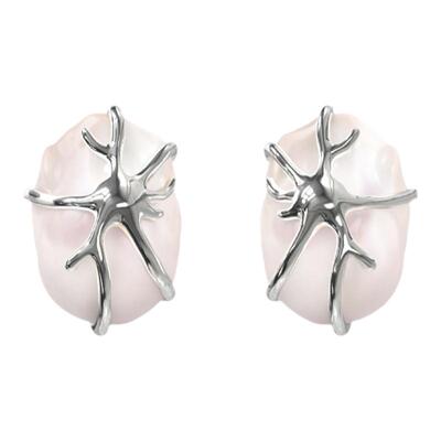 珍珠耳钉PEARLONA巴洛克