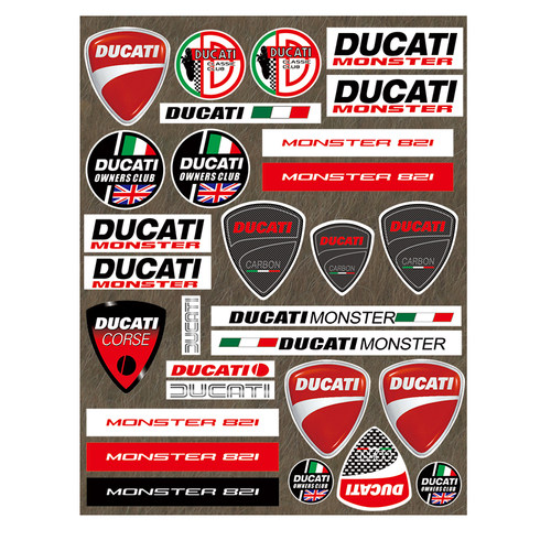 适用ducati scrambler摩托车厂队LOGO杜卡迪贴纸防水保护改装贴花