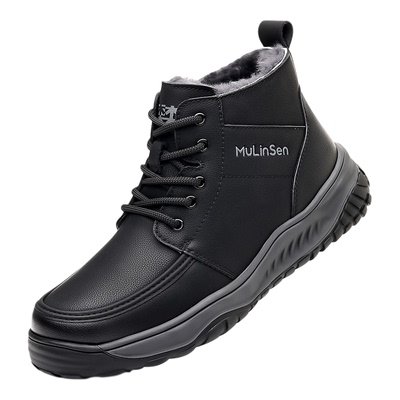 木林森男鞋冬季2025新款羊毛靴