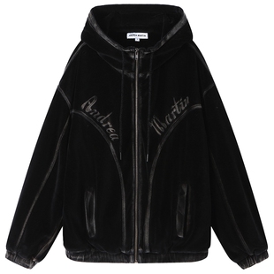 【黄霄云鞠婧祎同款】ANDREAMARTIN秋冬新款复古外套裤子休闲套装