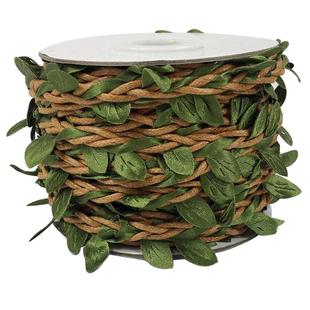 绿色森系藤条麻绳带叶子绳子手工制作diy装饰树叶照片墙材料包邮