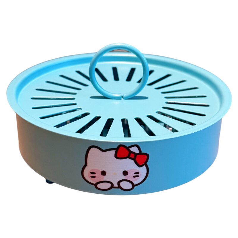 卡通猫带盖防烫接灰蚊香盘
