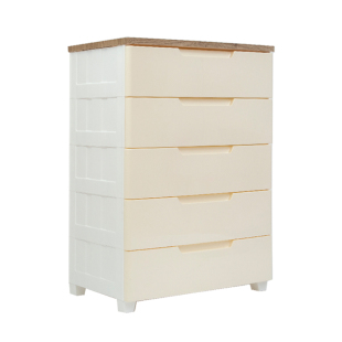 爱丽思收纳柜子抽屉式衣服塑料整理柜多层简易杂物置物柜五斗橱