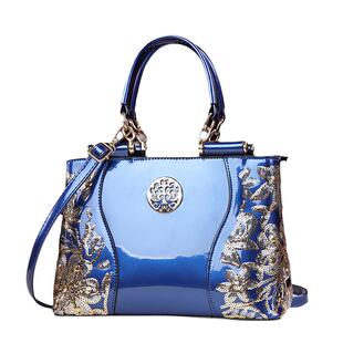 欧美高档包包女2025新款轻奢女包手提包女士时尚百搭漆皮单肩斜挎